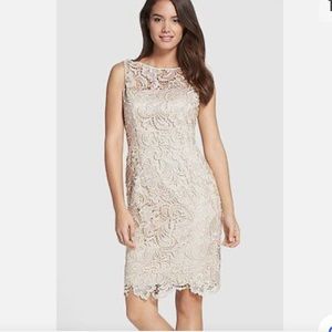 ⚜️ Adrianna Papell ⚜️ Sleeveless Lace Sheath Dress